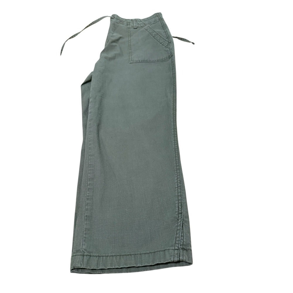 Lee Regular Fit Mid Rise Wide Leg Pants Olive Green Women Size 8 Medium CCE-18L - Picture 5 of 6